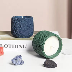 Venta al por Mayor de Portavelas de Cemento de Lujo en Varios Colores, Frascos de Cemento para Velas con Logotipo Personalizado para Decoración del Hogar - Product Image 4