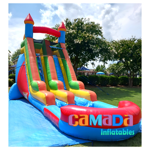 Tùy chỉnh chất lượng thương mại khô trượt Inflatable Slide dọc Rush trượt thách thức Playhouse khóa học trở ngại sân chơi - Product Image 2