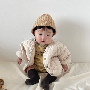 Ropa de bebé otoño e invierno Bebé niños y niñas ligero suelto casual corto algodón acolchado bebé abrigo cálido - Product Image 5