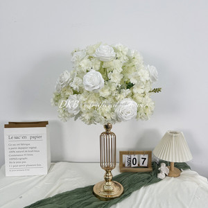 Fabricante de Bolas de Flores con 35 Años de Experiencia, Bola de Flores de Rosa Blanca de Seda al por Mayor, Centros de Mesa para Decoración de Bodas - Product Image 5