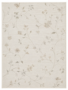 พรมลายตาข่ายดอกไม้ทอมือ Meadow |   ลายดอกไม้หลากสีบนผ้าสีงาช้าง |   ผ้าฝ้ายวิสโคส |   มีขนาดที่กำหนดเองให้เลือก - Product Image 2
