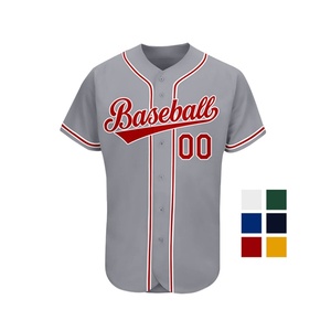 Camiseta de Béisbol Vintage con Cuello en V y Rayas Sublimadas al por Mayor, Jersey de Béisbol para Hombre - Product Image 2