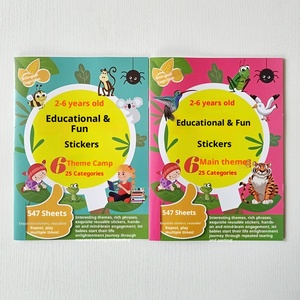 Libro de Pegatinas Coloridas a Prueba de Agua para Niños de 2 a 6 Años, Divertidos Rompecabezas de Dibujos Animados para Mejorar la Concentración y el Aprendizaje - Product Image 3
