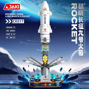 Juego de bloques de construcción JAKI <span class=keywords><strong>Breaking</strong></span> <span class=keywords><strong>Dawn</strong></span> Long March 9 Rocket CK017 con luces para niños de 8 a 13 años - Product Image 1