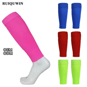 RUIQUWIN Wholesale Footless Football Socks Leg Sleeve Footless Sock Compression Leg Sleeves Knee Basketball Soccer Knee Pads
