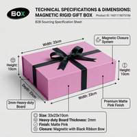 Boîte rigide pliable magnétique rose mat avec logo personnalisé FUSSEN pour l'emballage de cosmétiques et de produits de soin de la peau