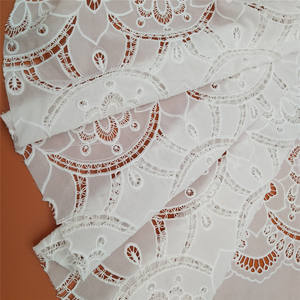 New Style <b>French</b> Lace Embroidery Floral Luxury Cotton Lace Polyester Fabric for Garment and Textiles - Product Image 5