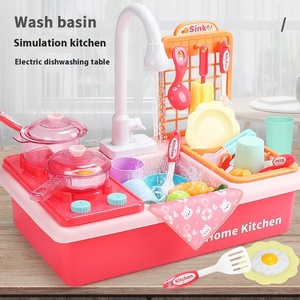 Simulation de fruits et de légumes coupés au robinet électrique, évier de cuisine et lave-vaisselle pour femmes, jouets de maison pour enfants - Product Image 3