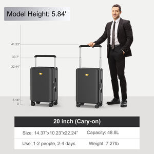 Valise Cabine PC Grande Capacité pour Vente <span class=keywords><strong>en</strong></span> Gros, Bagage Moderne à Poignée Large, Valise de Voyage 20 Pouces, OEM - Product Image 5