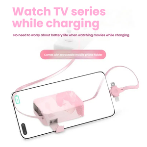 Taşınabilir 3-in-1 hızlı şarj geri çekilebilir veri kablosu özel Logo kutusu dolu çok fonksiyonlu telefon şarj kablosu promosyon - Product Image 5