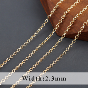 C227 3m/lotto, Catena fai da te, placcata oro 18k, rame, conforme REACH, senza nichel, per bracciali, collane, creazione gioielli - Product Image 6