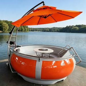 Bateau à donuts électrique personnalisé en gros, bateau barbecue à donuts roulant pour jeux aquatiques de loisirs en <span class=keywords><strong>lac</strong></span>/rivière/mer pour centres de villégiature - Product Image 1