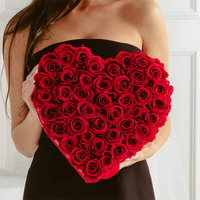 2026 nouveautés tendance longue durée éternelle fleur Logo personnalisé pour toujours Rose préservé Roses coeur boîte pour les cadeaux de fête des mères