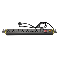 Multiprise de rack 8 prises PDU en alliage d'aluminium personnalisé, protection contre les surtensions et les surcharges, multiprise multi-ports