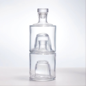 堆叠果酒饮料咖啡伏特加500毫升空玻璃罐密封蜡烛杯饮料 - Product Image 1