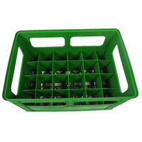 JOIN Caisse de rangement pour 24 bouteilles, caisse à bouteilles en plastique empilable personnalisée pour le lait