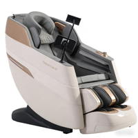 Fauteuil de massage intelligent multifonctionnel automatique 8D à rouleaux fixes en cuir PU, zéro gravité, avec contrôle électrique et minuterie, modèle 2024