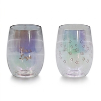 Gobelet à vin sans pied en plastique, vente chaude, vente en gros d'usine, avec électroplaqué couleur rêve