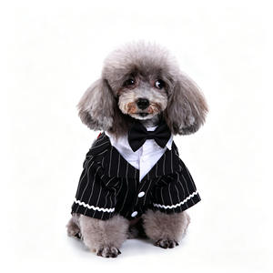 Elegante Abito Formale Sostenibile in Poliestere per Cani, Smoking con Papillon, Frac da Gentiluomo per Cuccioli, Outfit da Matrimonio per Cani di Piccola e Media Taglia - Product Image 5