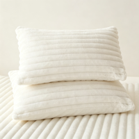 Drap-housse rayé en fausse fourrure de lapin douce, protège-matelas moelleux, bord extensible, plusieurs tailles disponibles pour la maison et la chambre, personnalisable