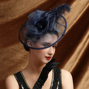 Fasce per capelli Premium perfette per feste più recenti accessori per capelli da sposa cappello Fascinators per ragazze con mollette per capelli Deluxe - Product Image 5