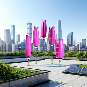 Générateur d'éoliennes Tulip esthétique 500W 1kw 2kw 3kw 12v 24v 48v, 3 phases, AC, lévitation magnétique, haute efficacité pour le jardin - Product Image 1