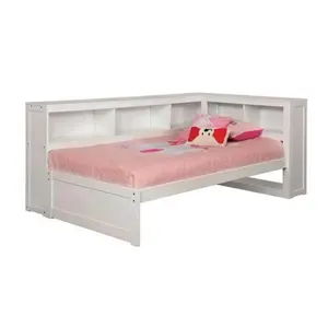 Multi-functional bett high quality solid wood storage corner bed frame for kid