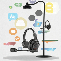 Système d'intercom sans fil Full Duplex 2.4G D2275 X5 pour 5 utilisateurs, microphone de studio d'équipe et casque de communication filaire
