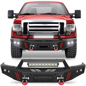Parachoques Delantero de Alta Calidad para Camioneta F-150, Barra de Parachoques Delantero de Ancho Completo con Soporte para Cabrestante, Compatible con Camioneta Ford <span class=keywords><strong>F150</strong></span> 2009-2014 - Product Image 1