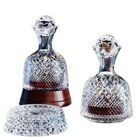Carafe à vin en verre cristal 1000-1500ml, carafe à vin rouge rotative Roly Poly avec bouchon sphérique taillé en diamant pour la décoration de bar à domicile