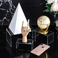 Étagères de présentation en acrylique transparent pour figurines, buffets, cupcakes