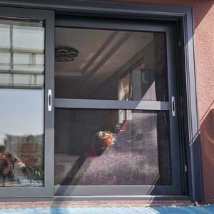 Aluminium Heavy Duty Big Panel <b>Sliding</b> <b>Door</b> Entrance <b>Doors</b> Residential <b>Doors</b> Wooden Grain Glass Graphic Design Stainless Steel - Product Image 3