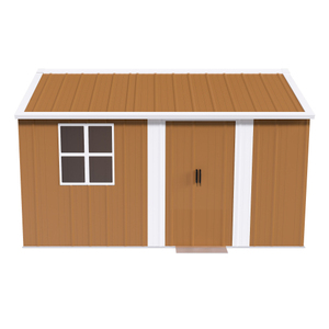 Caseta de Almacenamiento Metálica de 12x8 Pies para Jardín, Impermeable, con Ventana, Puerta Individual y Techo Inclinado, Disponible en Almacén de EE. UU. - Product Image 5