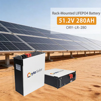 Batterie LiFePO4 ORYTA M16S280BL-U 51.2V 15kWh à montage en rack avec équilibrage automatique des cellules RS485 CAN pour stockage solaire ESS