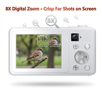 Cámara Digital de 58MP con Doble Lente, Video 4K, Enfoque Automático, Pantalla de 2.8 Pulgadas, Zoom 8X, Antivibración, Cámara para Vlogging, Fotografía Profesional