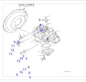ปั๊มไฮดรอลิกหลัก KOMATSU PC30MR-1 PC30UU-3 PC30MRX-1 รุ่น 708-1S-00222 708-1S-00252 สำหรับรถขุดขนาดเล็ก - Product Image 3