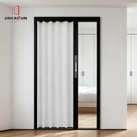 Paravent pliant moderne en alliage d'aluminium, isolant thermiquement, invisible, pour la séparation de pièces, porte pliante de cuisine