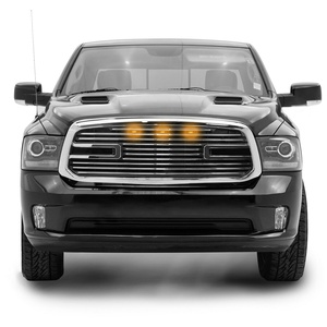 กระจังหน้าโครเมียมพร้อมไฟ LED สีเหลืองอำพัน Big Horn II 3 สำหรับรถ Ram 1500 ปี 06-08 และ Ram 2500 3500 ปี 06-09 - Product Image 2