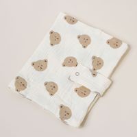 Protège-cahier de vaccination personnalisé en mousseline de coton pour bébé fille ou garçon, couverture de carnet de santé, cadeau de naissance
