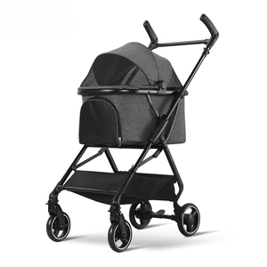 Kereta dorong hewan peliharaan, kereta dorong hewan peliharaan ukuran kecil, dapat dilipat, aluminium Aloi, empat roda, kereta perjalanan, diakui, penerbangan, kucing, pembawa hewan peliharaan lainnya - Product Image 1