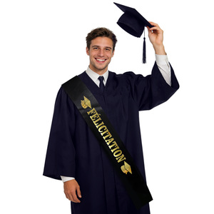 สายสะพายผ้าซาตินพร้อมตัวอักษรฟอยล์สีทองสำหรับแสดงความยินดีกับบัณฑิตชั้นปี 2026 เหมาะสำหรับบัณฑิตปริญญาตรีและปริญญาโท - Product Image 4