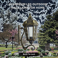 Lampe murale extérieure de jardin en aluminium YaoTe avec diffuseur en polycarbonate, étanche IP65, Ra80, forme carrée, angle de faisceau de 20 degrés