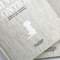 Carnet de notes A5 de luxe personnalisé avec couverture rigide en lin, journal, service d'impression de planificateur à couverture rigide en tissu avec marquage à chaud