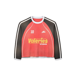 Maillot de football personnalisé Tontons Streetwear pour hommes, uniforme de football en gros, rétro, manches longues, en maille - Product Image 4