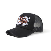 Casquette de baseball respirante en maille avec broderie patchwork colorée et patch style lettre, style streetwear, visière pare-soleil, logo personnalisé