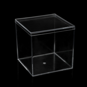 Hình Vuông Nhỏ Acrylic Rõ Ràng Cho Kẹo Cưới Bao Bì Nhựa Cứng Lưu Trữ <span class=keywords><strong>Stackable</strong></span> Cube Với Nắp Trong Suốt PS Hộp Vận Chuyển - Product Image 5