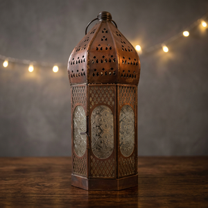 Farol Decorativo Navideño de Diseño Artesanal, Ligero y de Alta Calidad, Hecho de Hierro, Espejo/Vidrio, Decoración para el Hogar - Product Image 1
