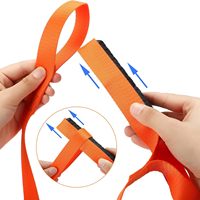 Sangle de transport de cerf en polyester durable avec poignée, corde portable de 59 pouces de long et 1 pouce de large, sangle orange pour la chasse en extérieur et l'usage agricole