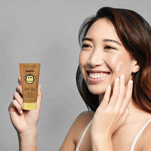 Private label naturale vegan fisica <span class=keywords><strong>SPF</strong></span> <span class=keywords><strong>30</strong></span> 50 UVA & UVB viso protezione solare produttori - Product Image 3