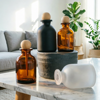 Diffuseur d'arômes élégant en verre 100 ml pour la diffusion de parfums, disponible en plusieurs couleurs, bouteille vide de grande capacité
